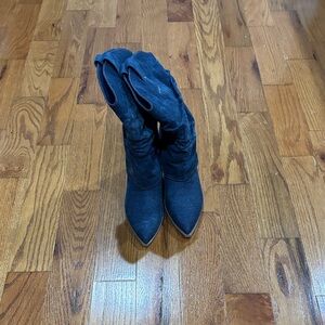Nine West Wilton denim western boots 6.5